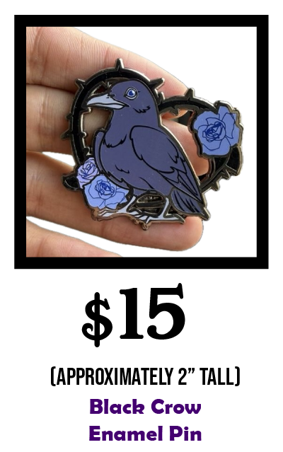 Black Crow Enamel Pin