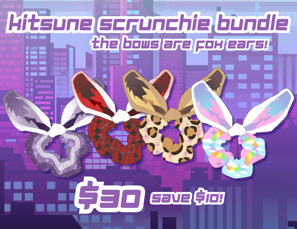 Kitsune Scrunchie Bundle