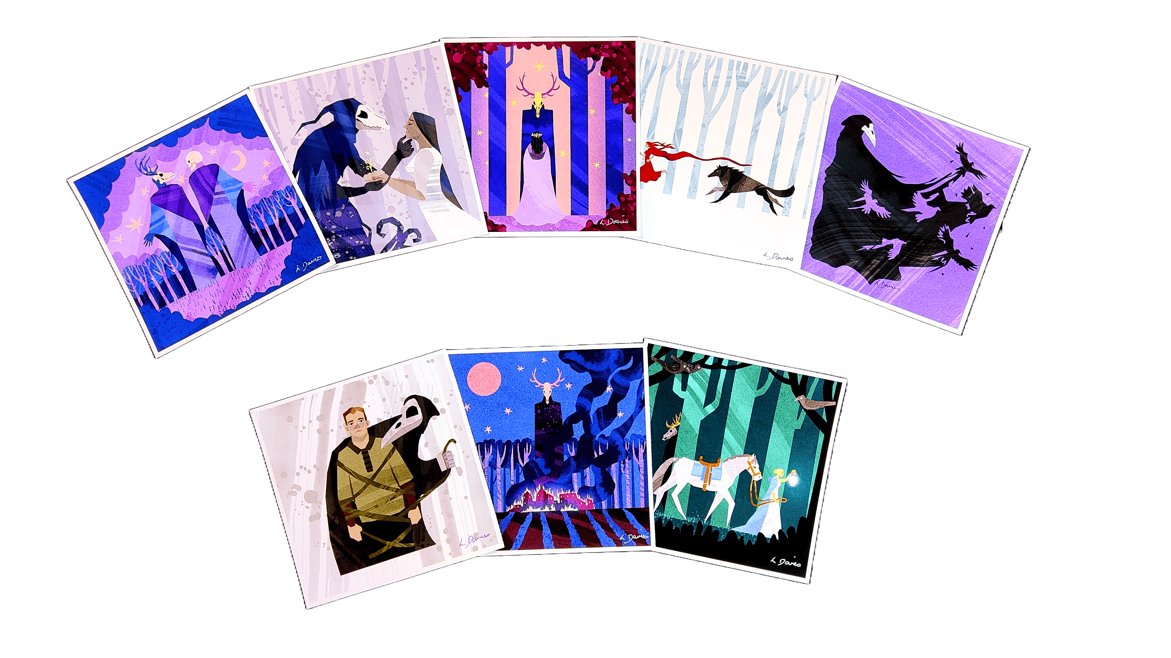 Individual Forest Folk themed Signed Art Print