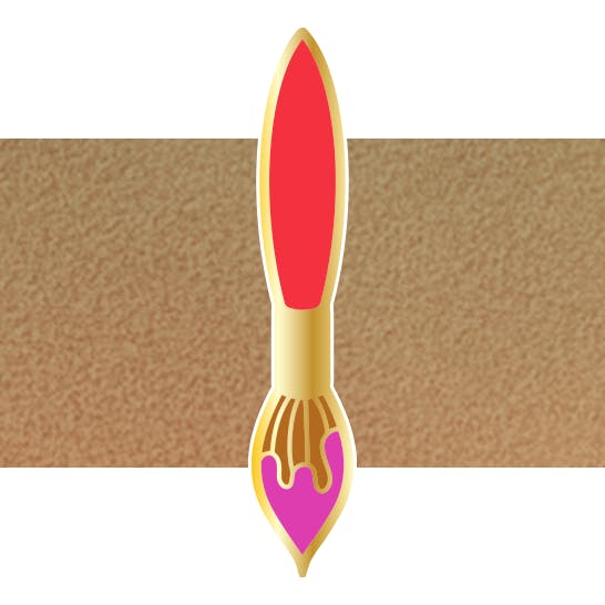 Red Brush Mini Pin