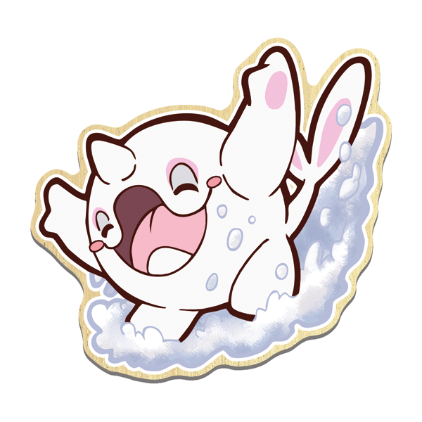 Snow toddler wooden pin