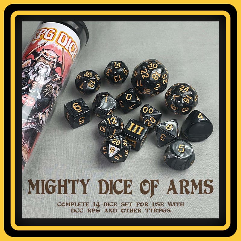 DCC Dice Set (14 Dice) - Mighty Dice of Arms