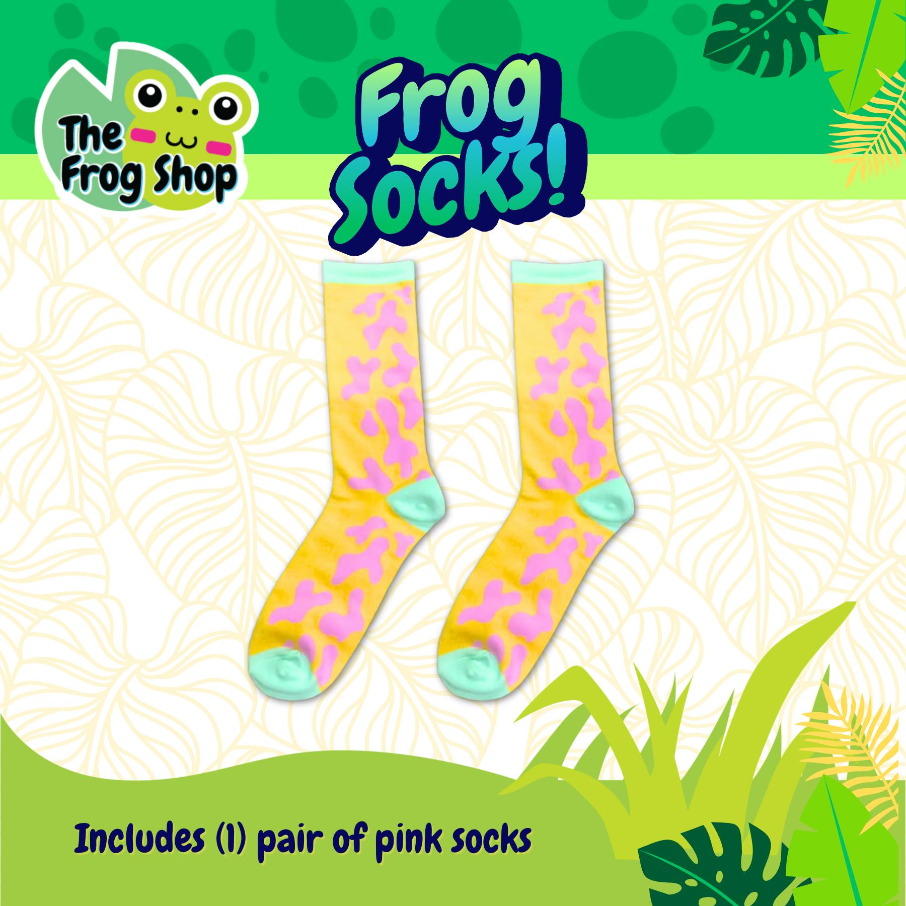 Pink Dart Frog Socks
