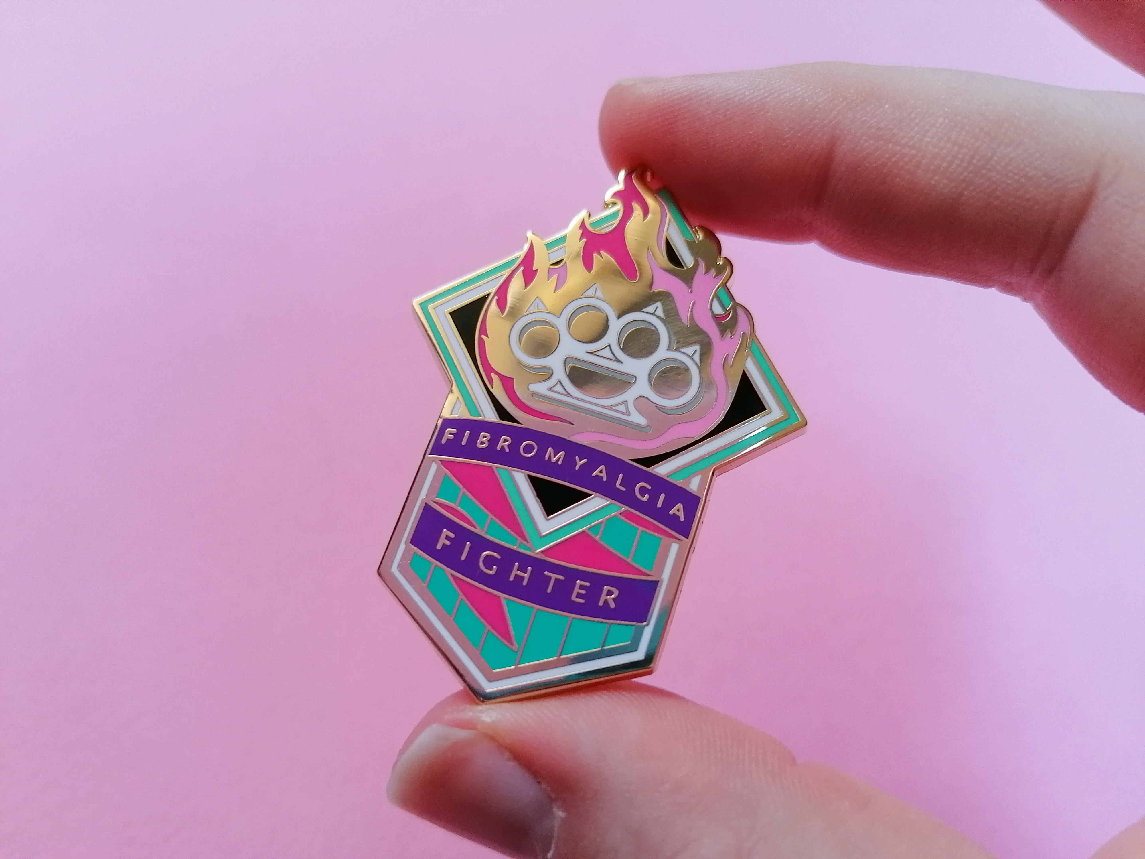 Fibromyalgia Fighter pin