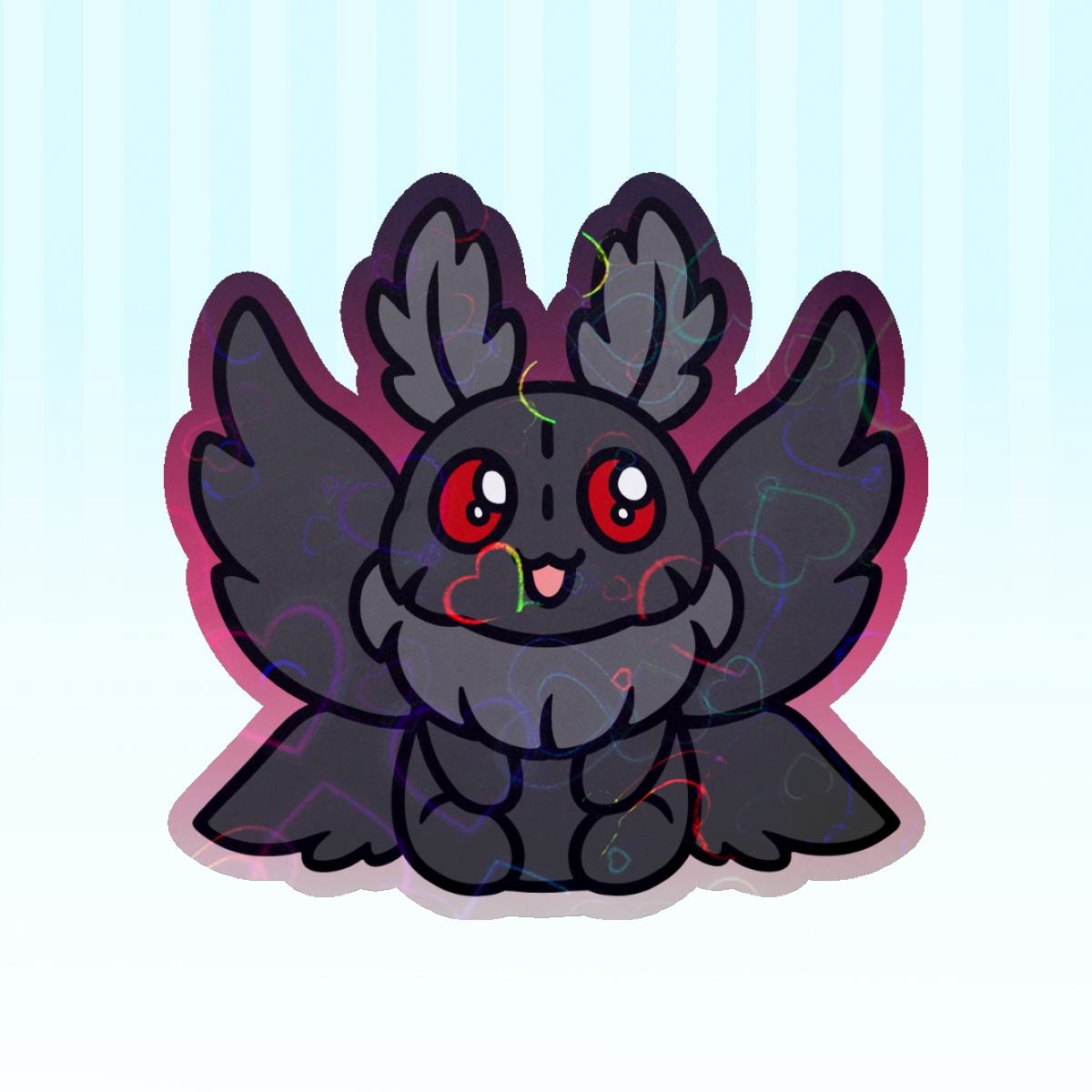 2.5 Inch Holographic Mothman Sticker