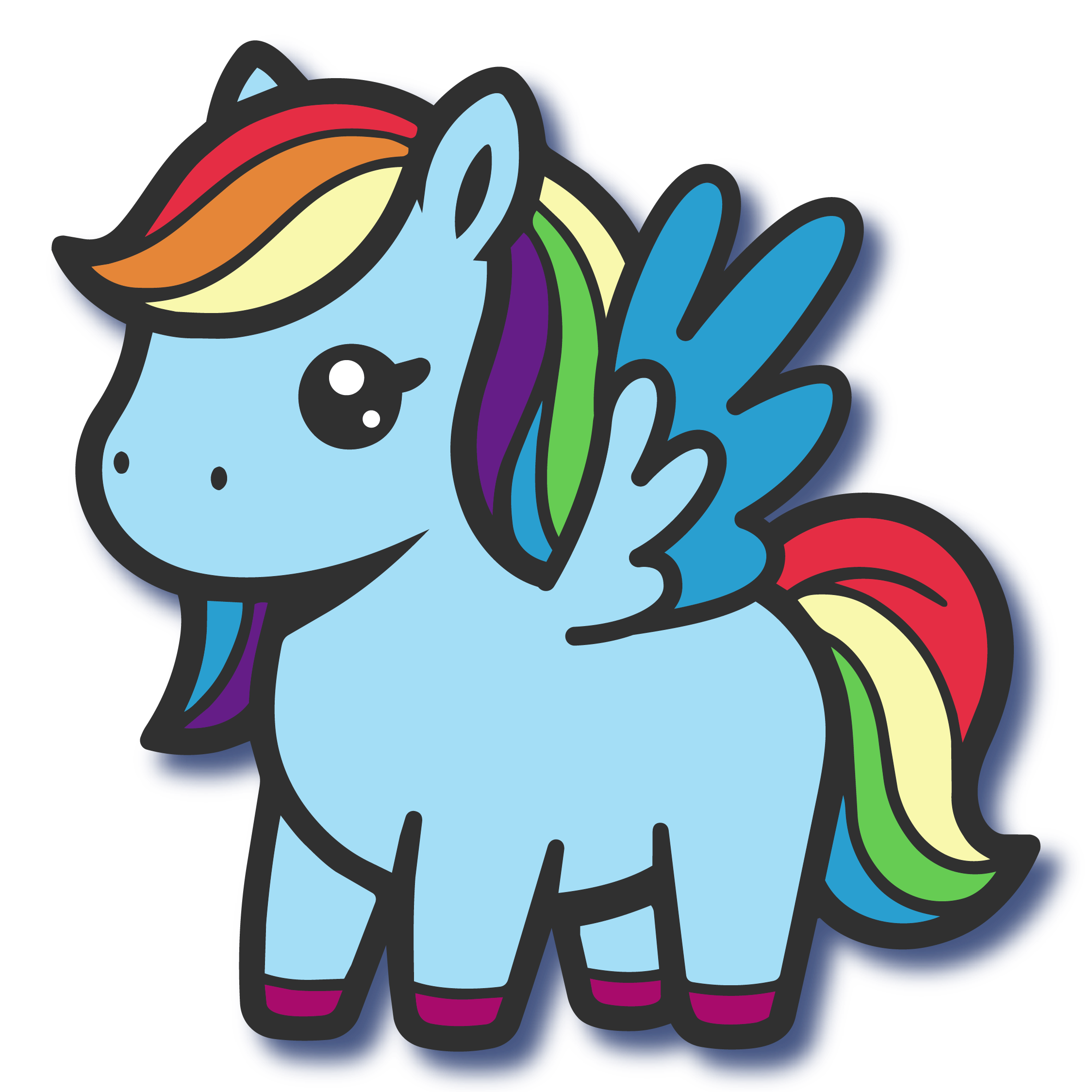 Rainbow Racer Sticker