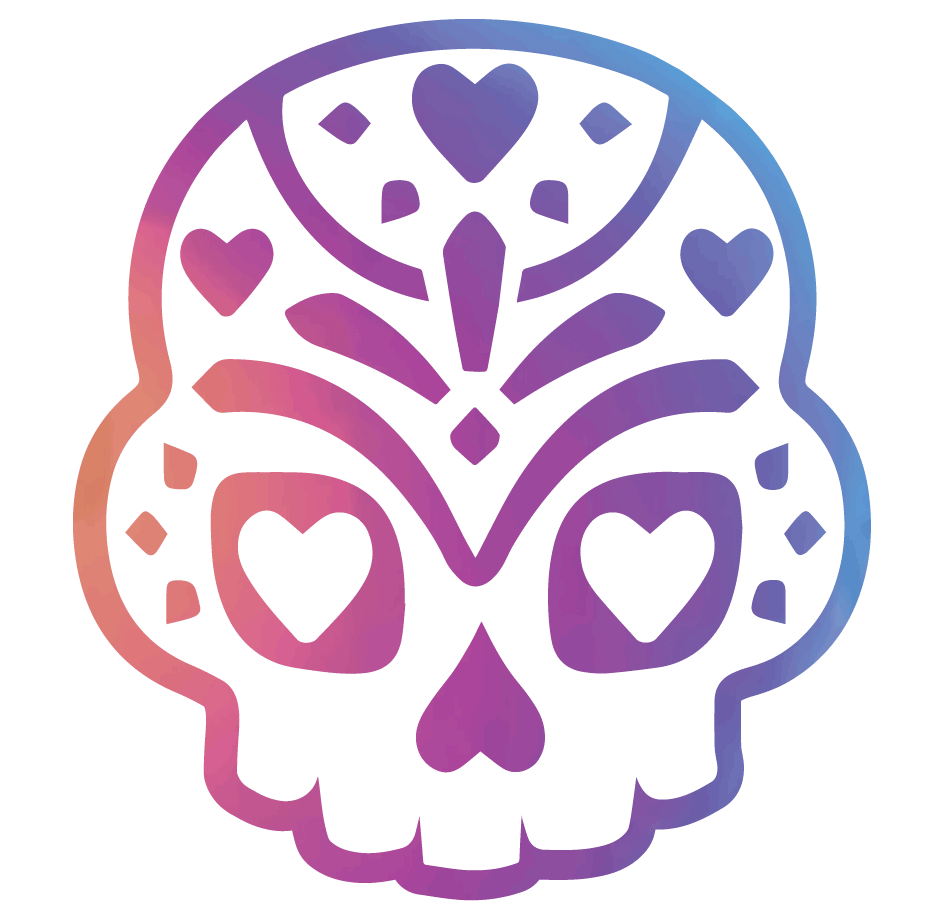 Sugar Skull- Day of the Dead 1.5" pin
