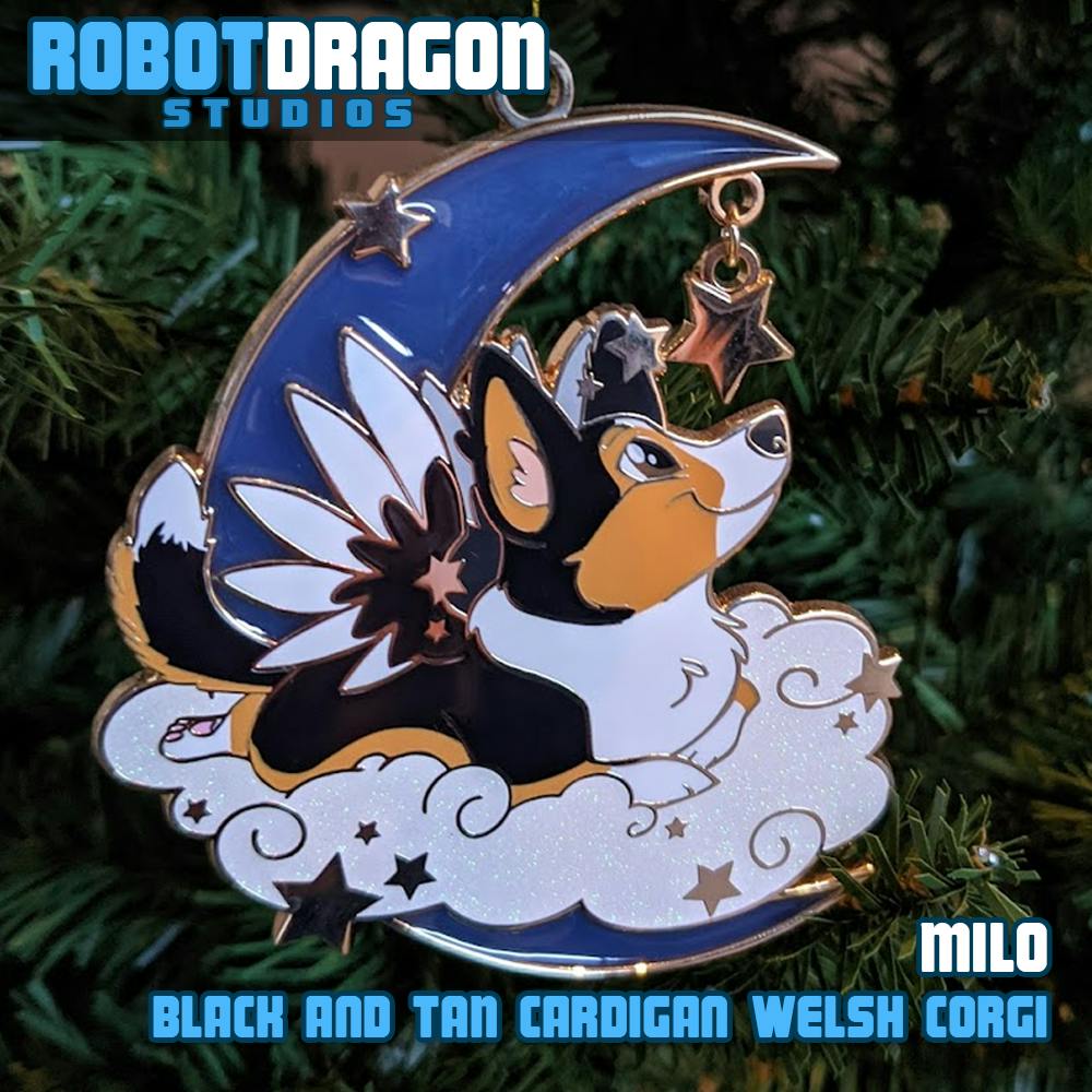 Milo Black & Tan Welsh Corgi Ornament
