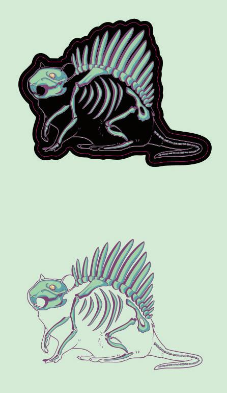 Matte Holo Rat Sticker	