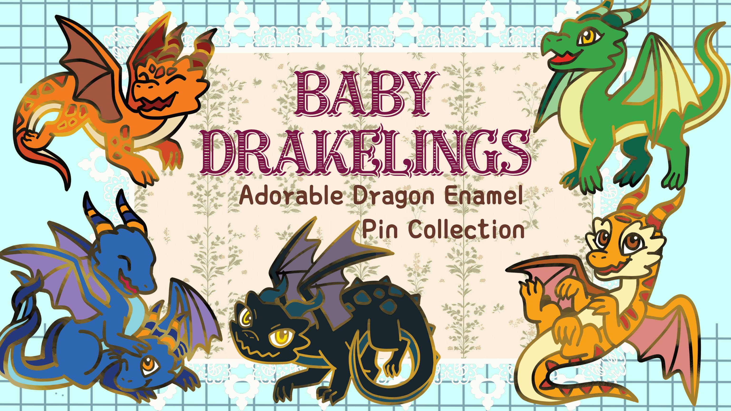 Baby Drakelings - Adorable Dragon Enamel Pin Collection