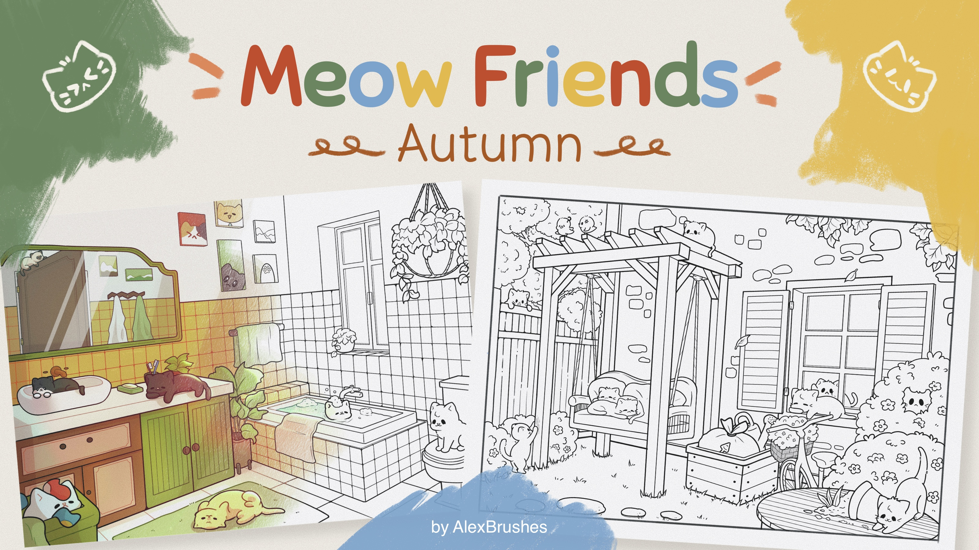 Meow Friends & Autumn - Coloring Book