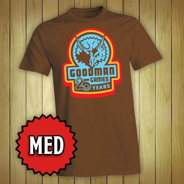 T-Shirt: 25th Anniversary Retro Design on brown (Medium)