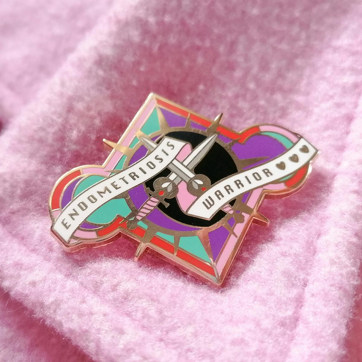 Endometriosis Warrior pin