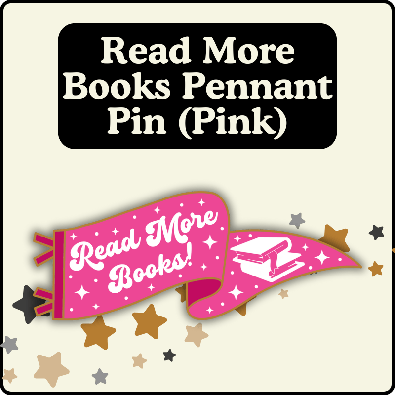 Read More Books Pennant Pin Pink