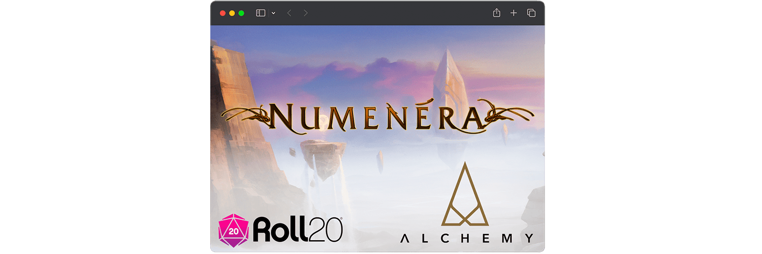 Numenera on VTT for Roll20 and Alchemy