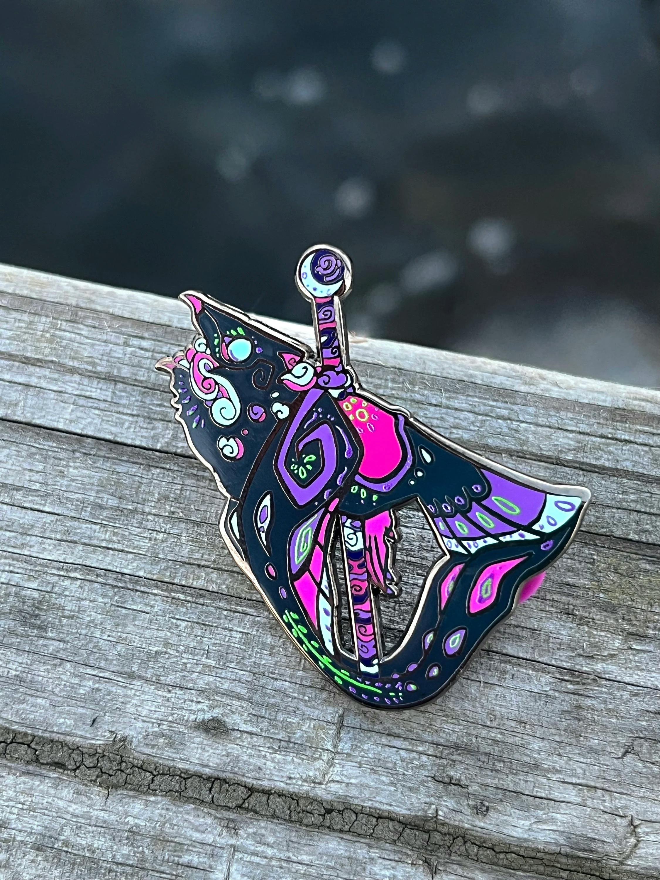 Nightjar carousel pin