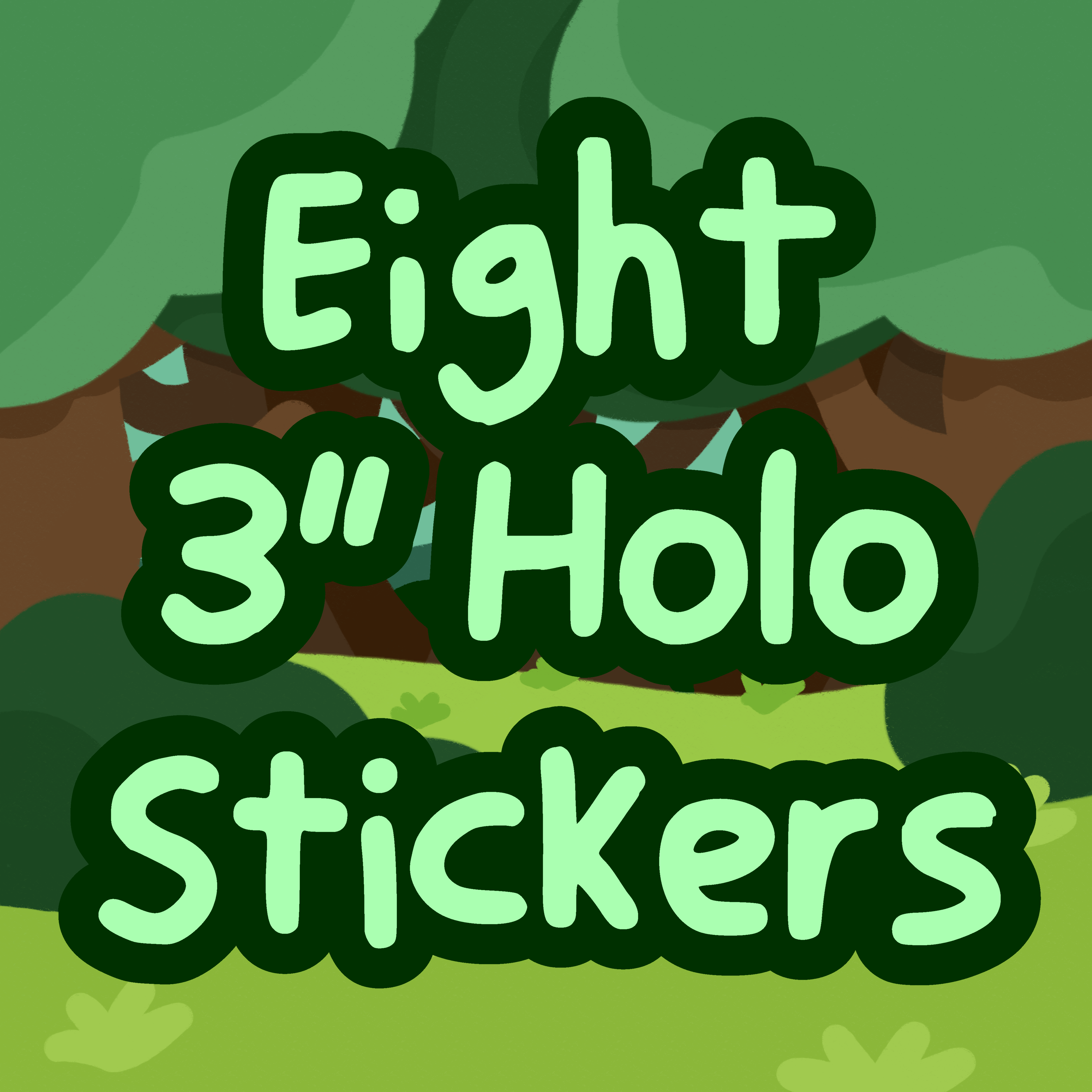 Eight 3" Holographic Pride Bird Stickers