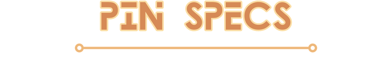 Section header image that reads "Pin Specs".