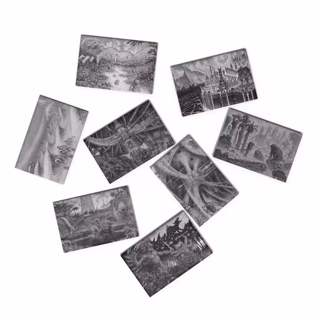 Hell Realm Postcards Set - Cards + PDF