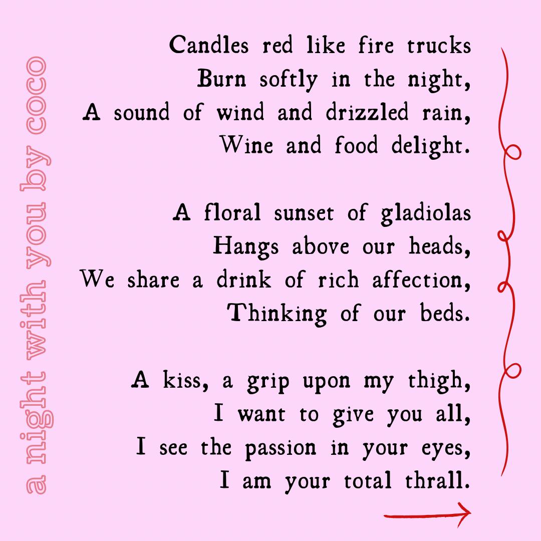 (1) Signed risograph Coco poem print