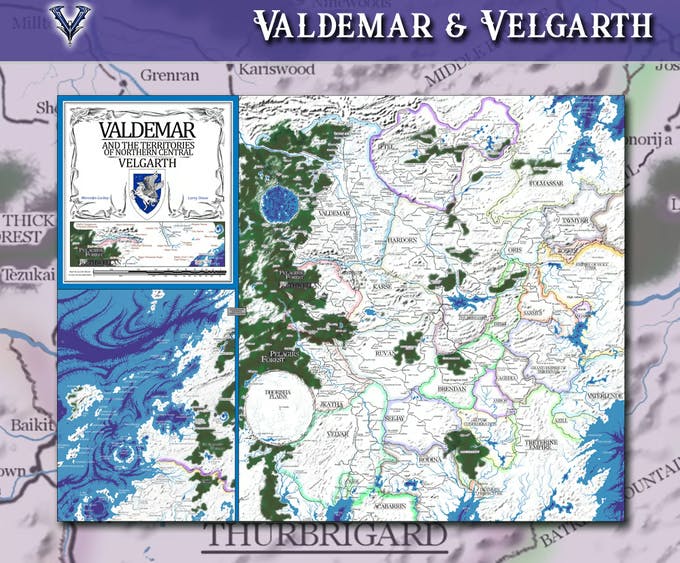Valdemar - Map Print – Velgarth (Herald)