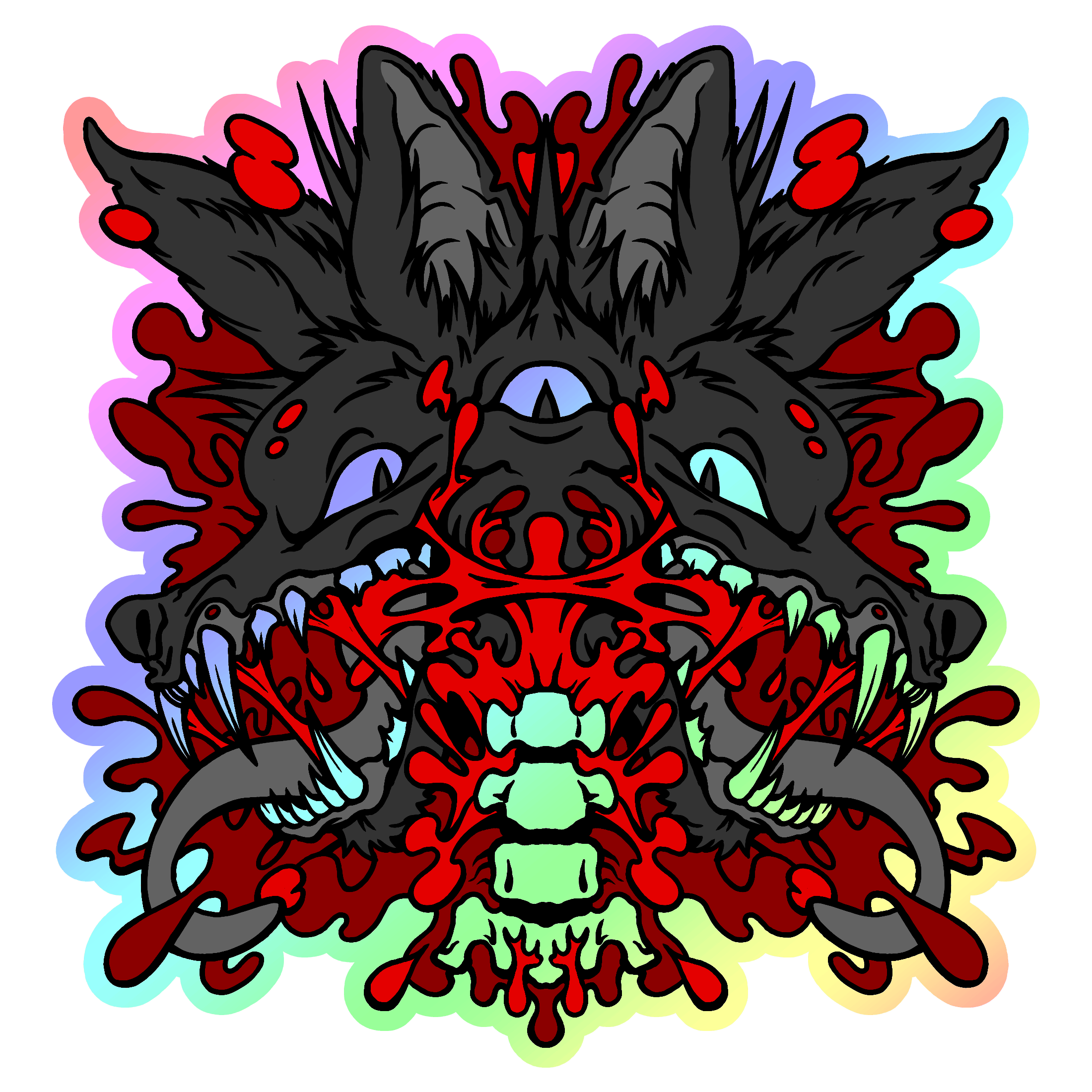 Chupacabra Holographic Sticker
