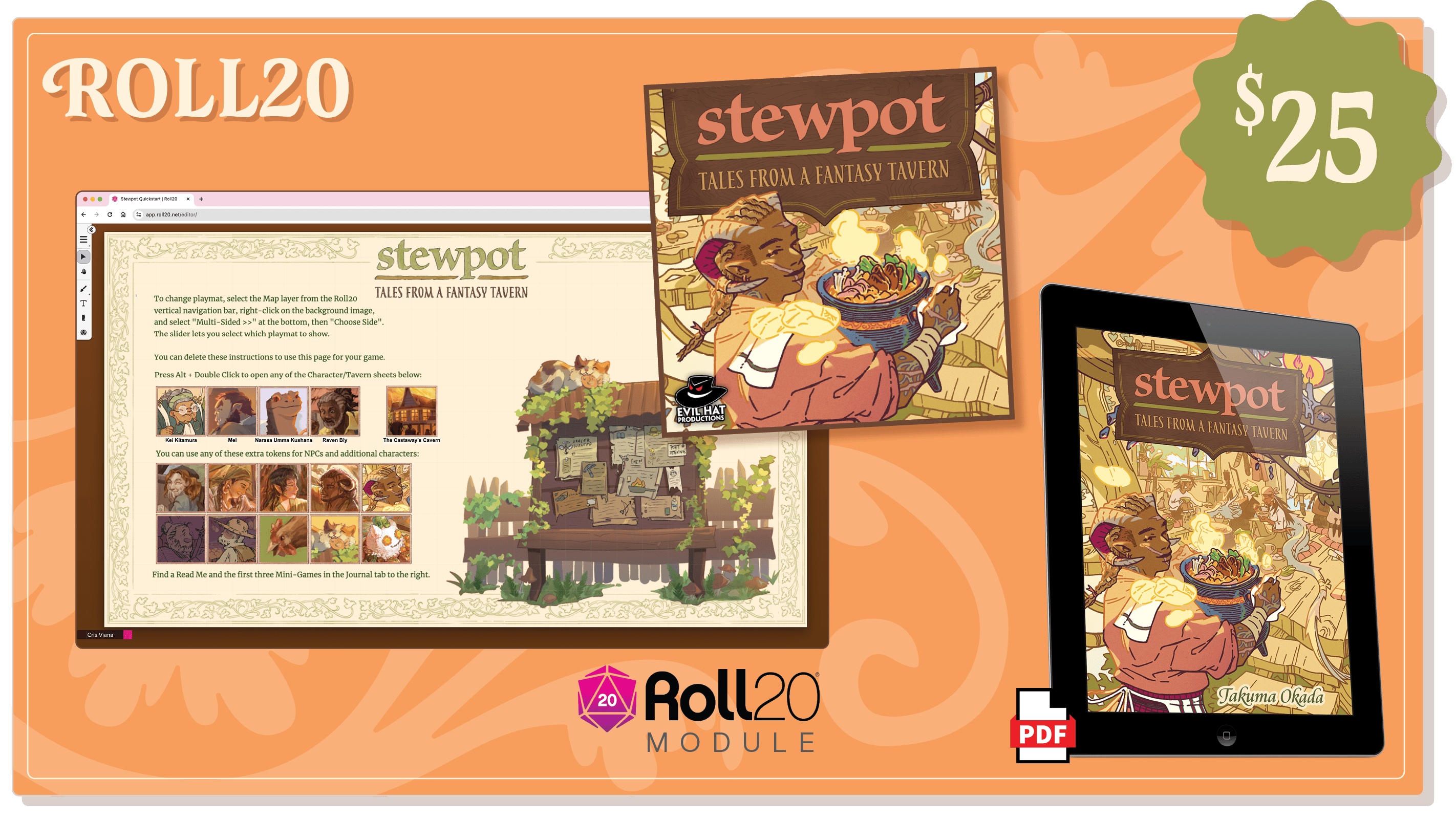 Roll20 Bundle + PDF: $25