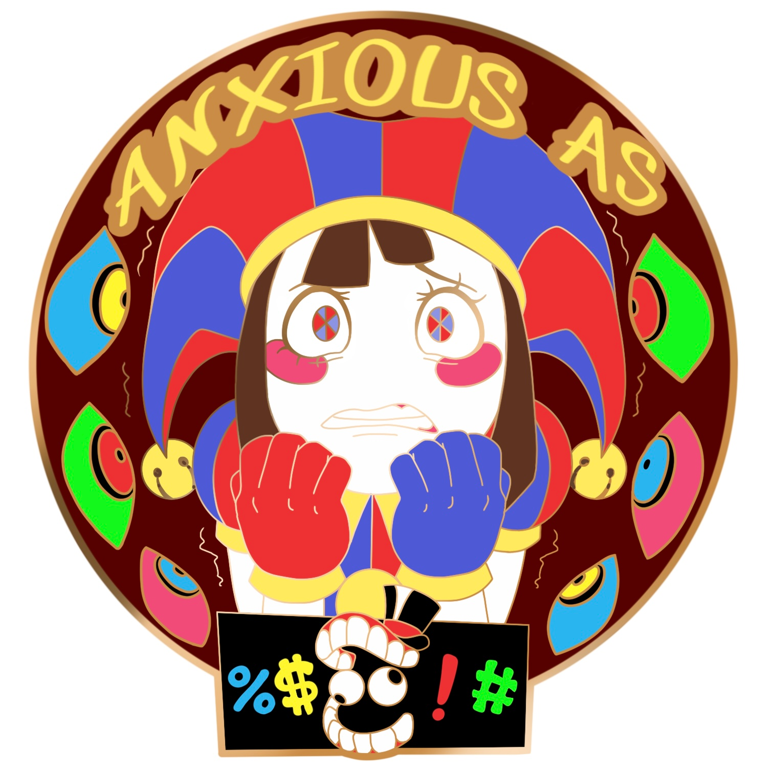 Anxious As %$!# Enamel Pin