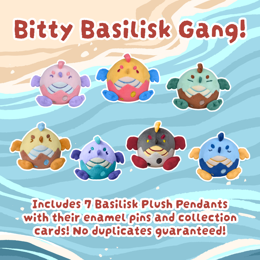 Bitty Basilisk Plush Pendant Blind Box Set
