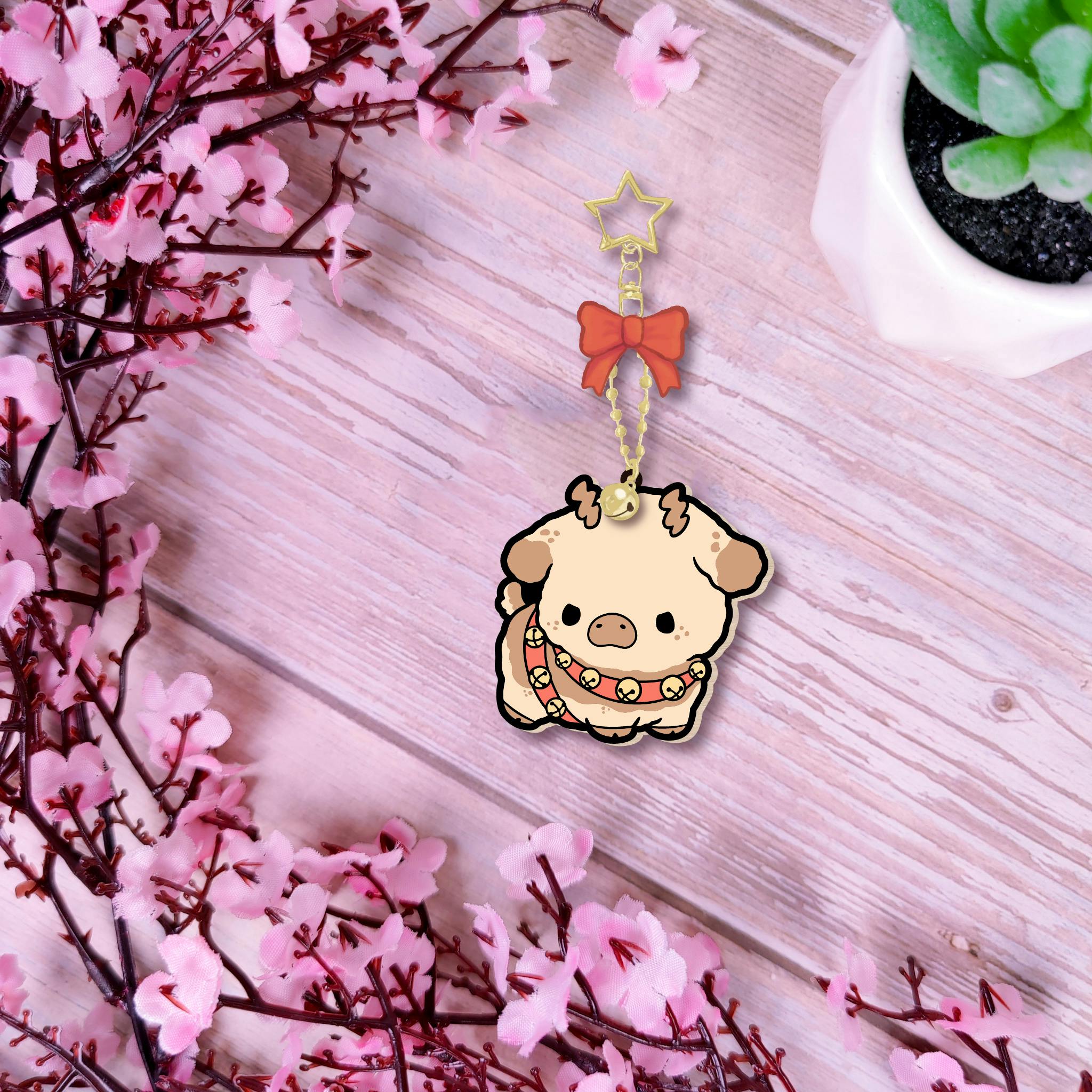 Blitzen Wooden Charm