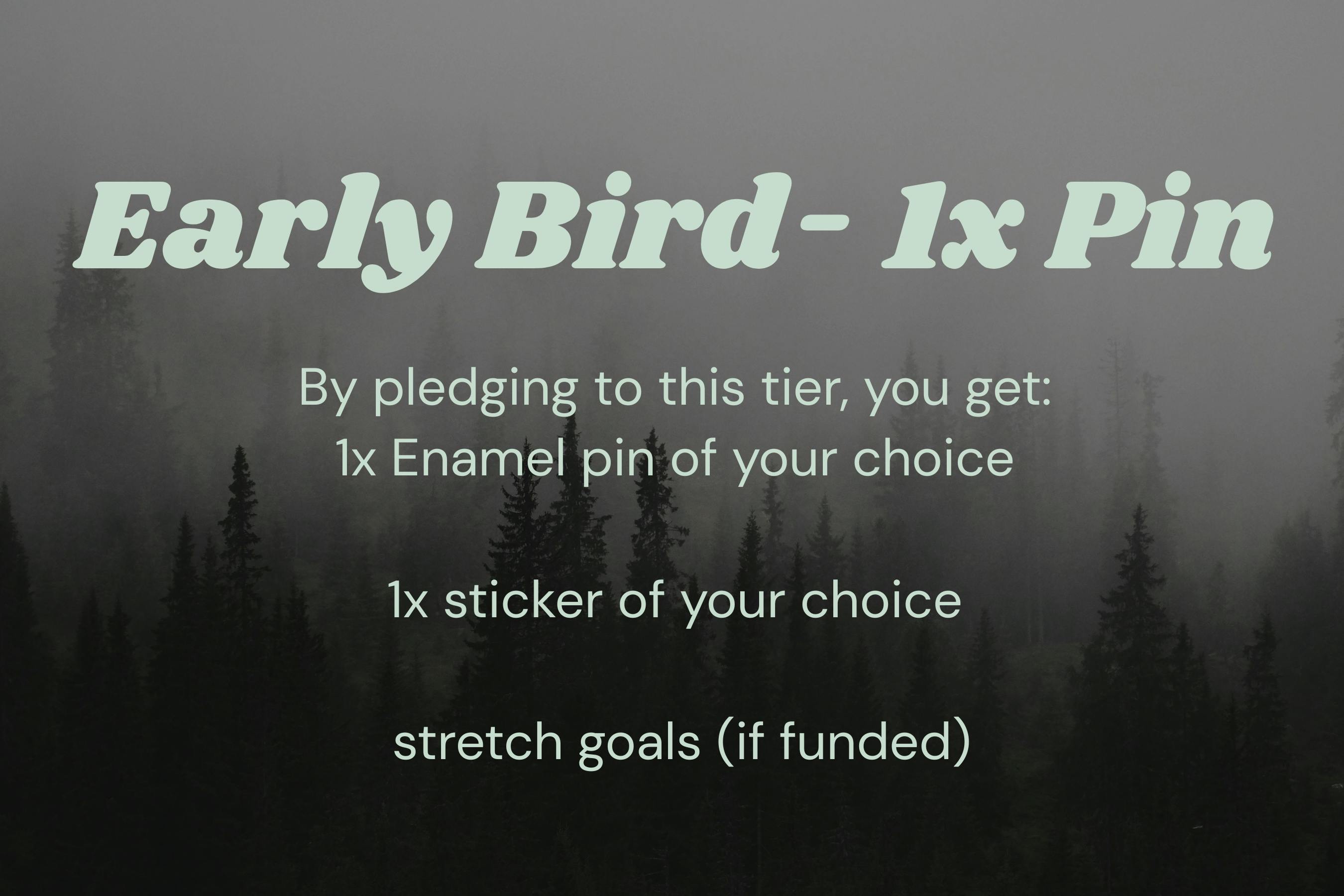 EARLY BIRD: 1 Enamel Pin