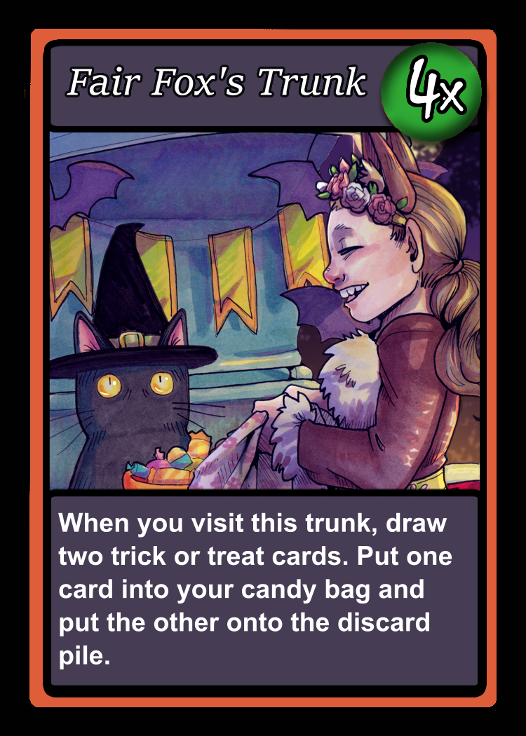 Be a part of the game! Custom character on a Trunk or Treat Card