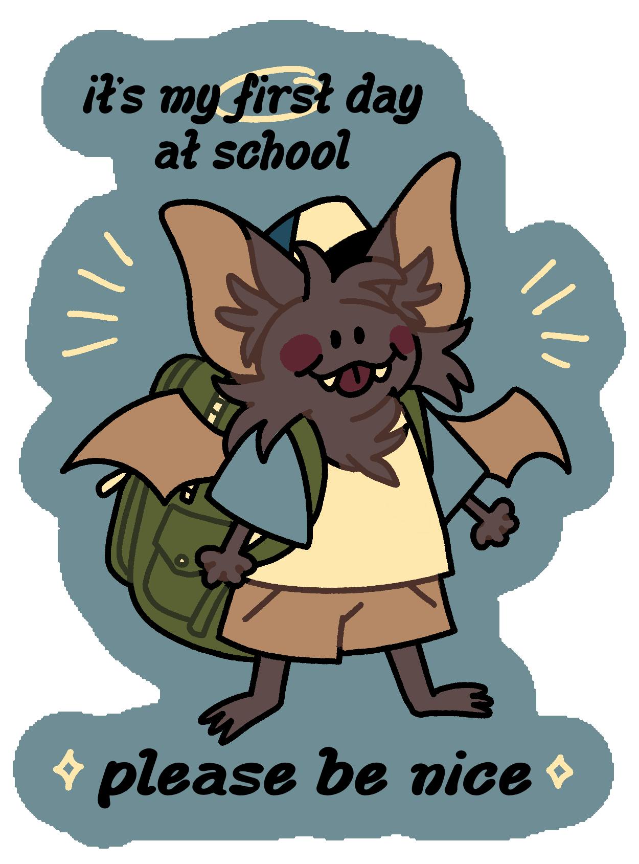 BATPACKS - First Day of School Sticker