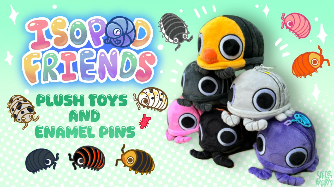 Isopod Friends: Plush Toys & Enamel Pins
