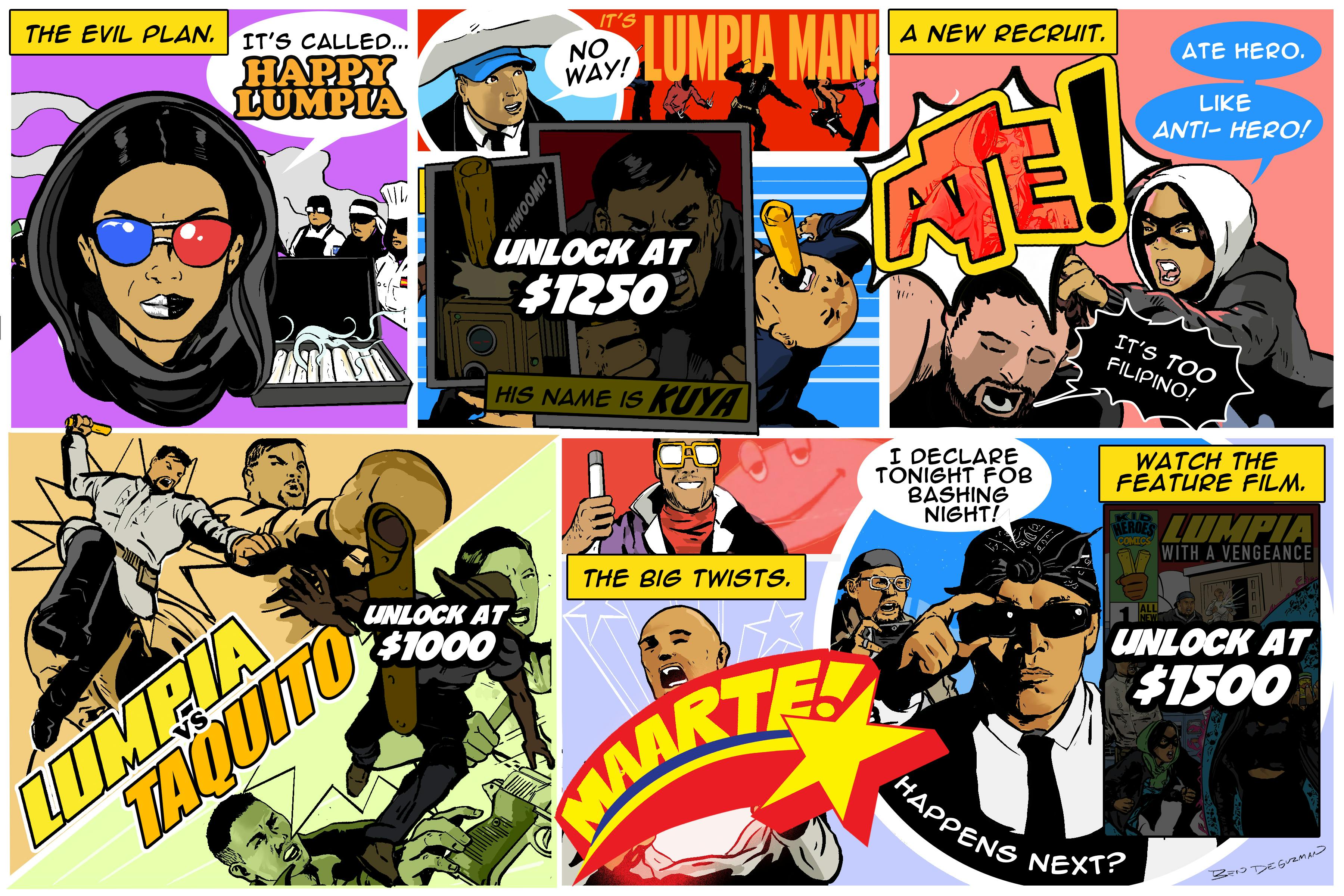 LUMPIA COMIC PIN SET!