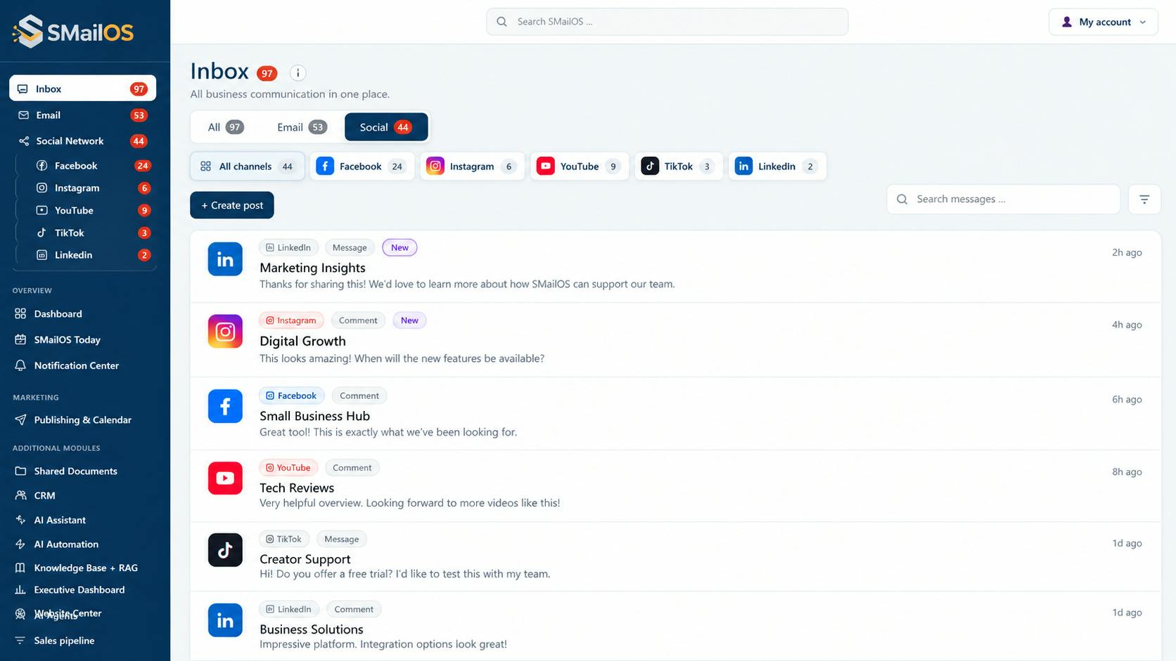 SMailOS – The AI Business OS