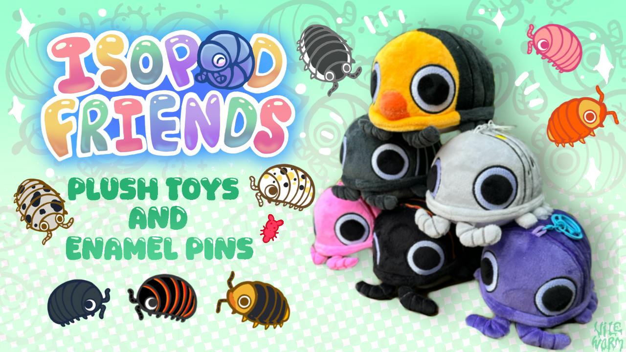 Isopod Friends: Plush Toys & Enamel Pins