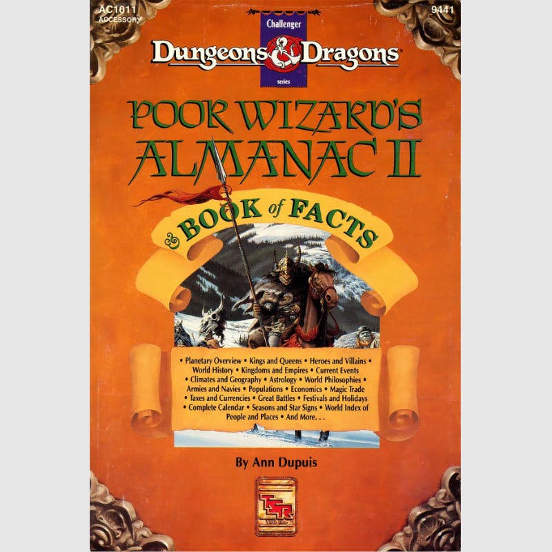 AC1011: Poor Wizard's Almanac II & Book of Facts (November 1993)