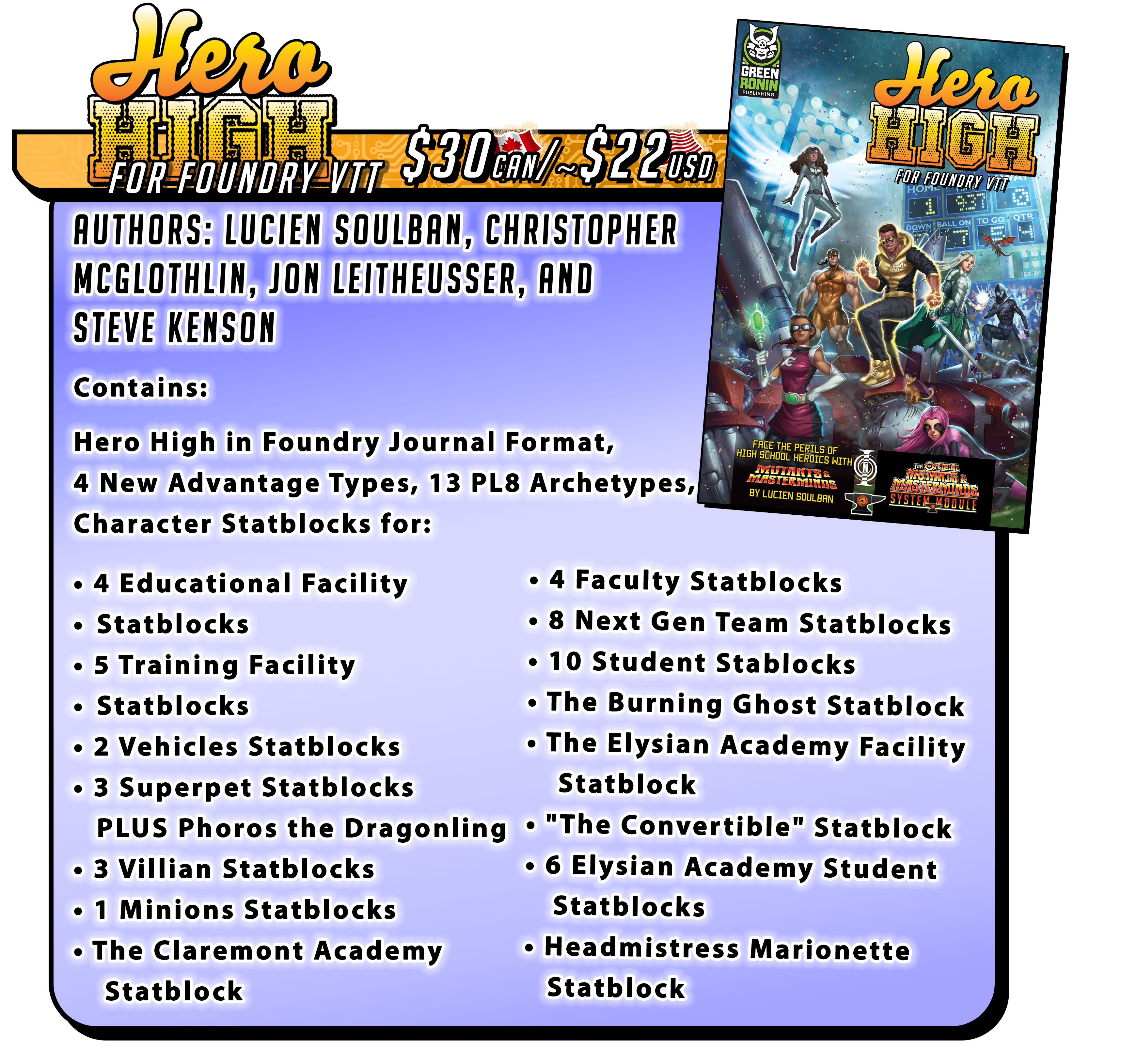 Hero High  for Foundry VTT