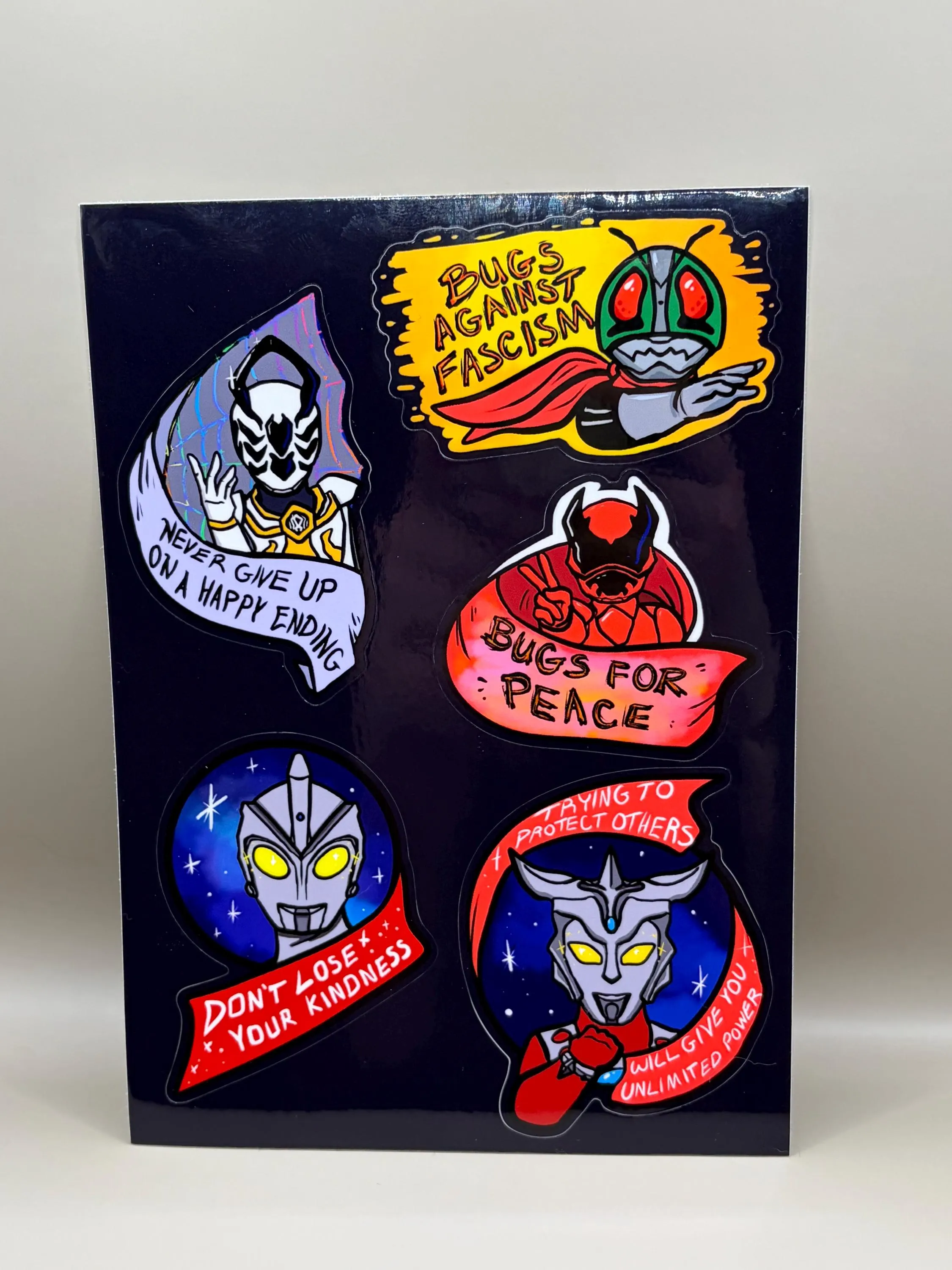 Tokusatsu messages sticker sheet