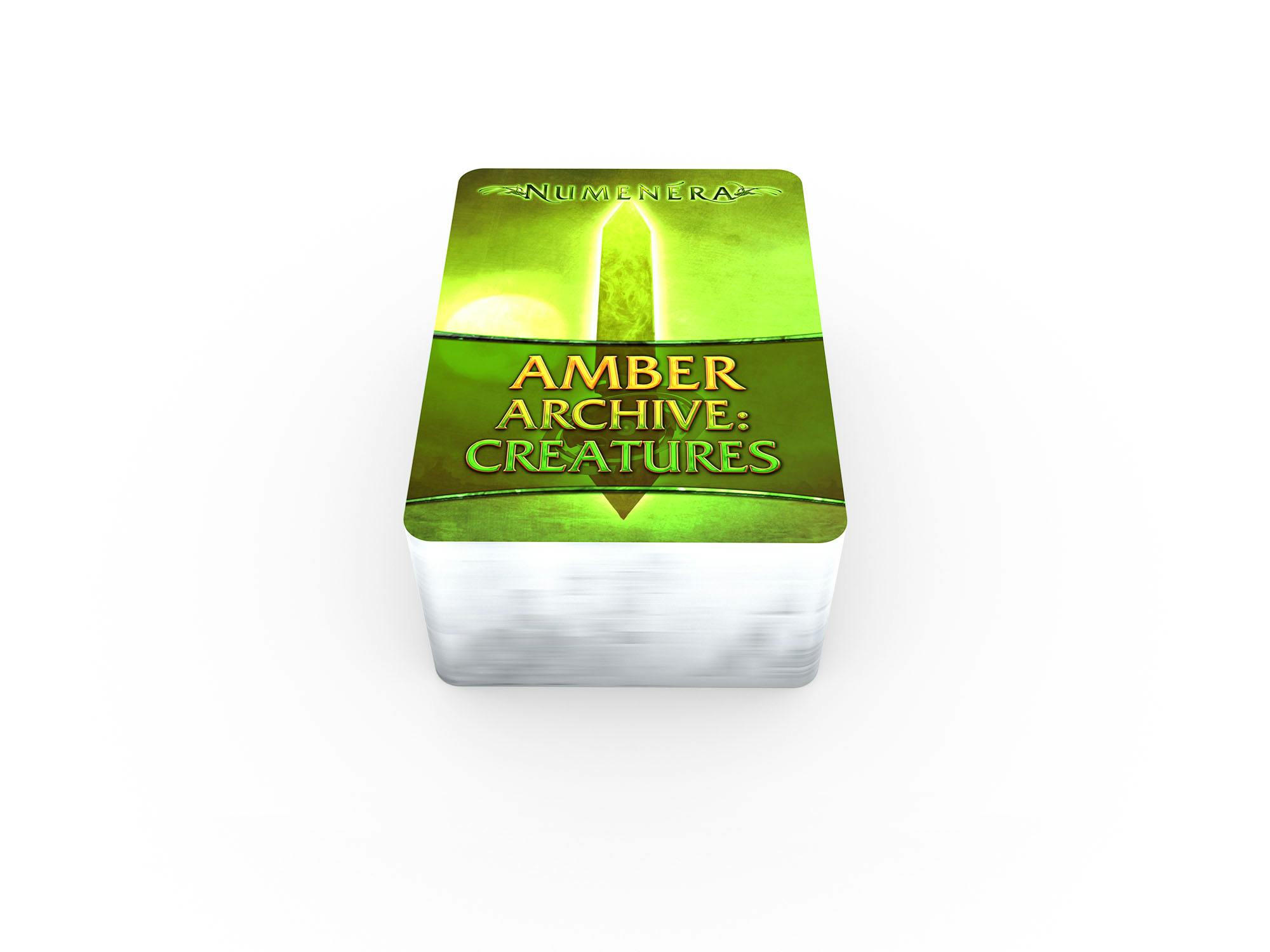 Mockup showing the Amber Archive: Creatures Deck.