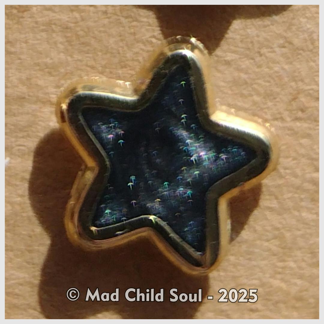 1x MINI PIN : Black Star (gold)