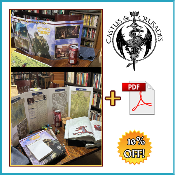 Gary Gygax’s The Hermit C&C Castle Keepers Screen (Print & PDF)