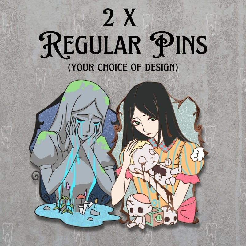 2x Regular Pins