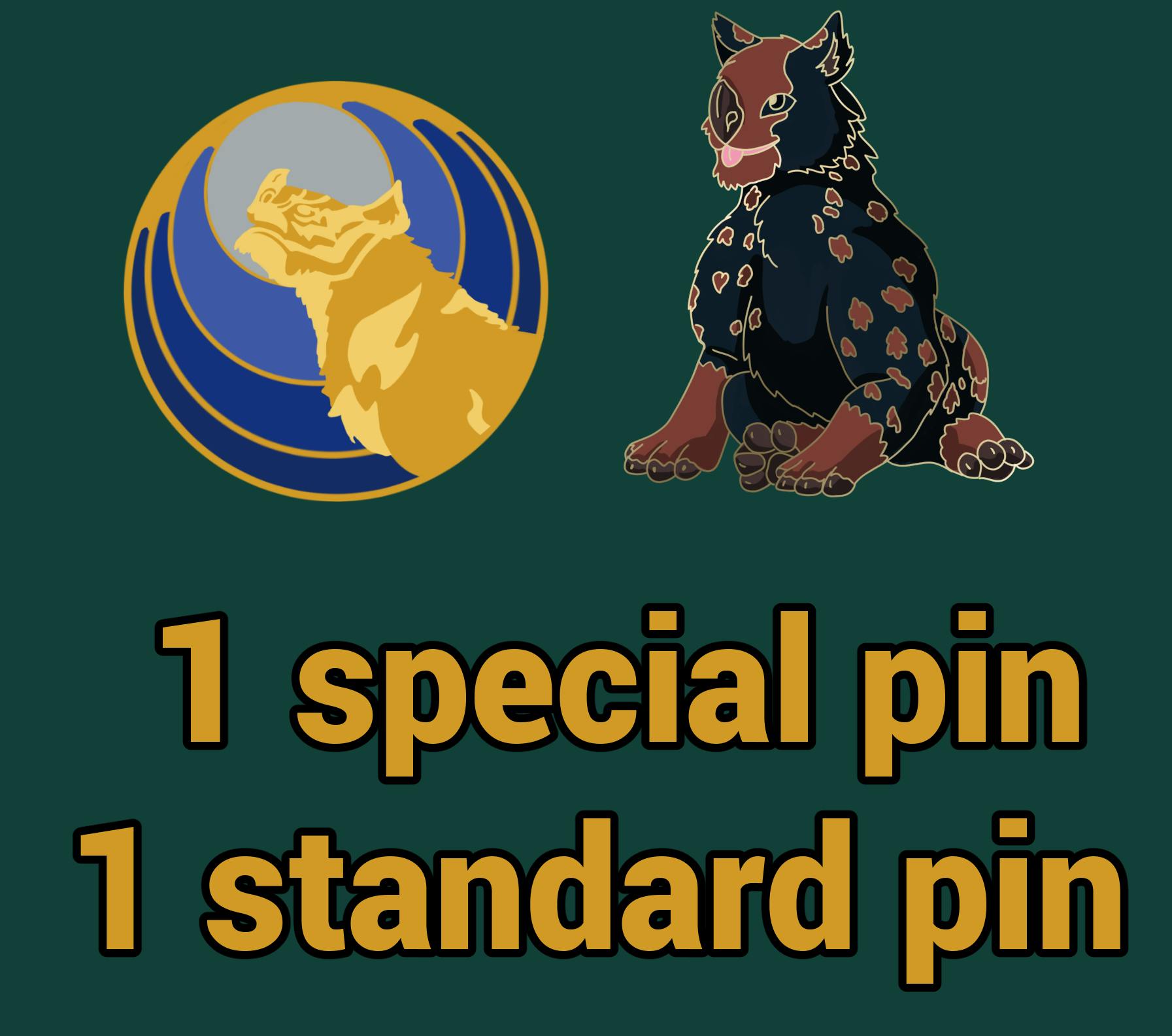 1 special and 1 standard pin