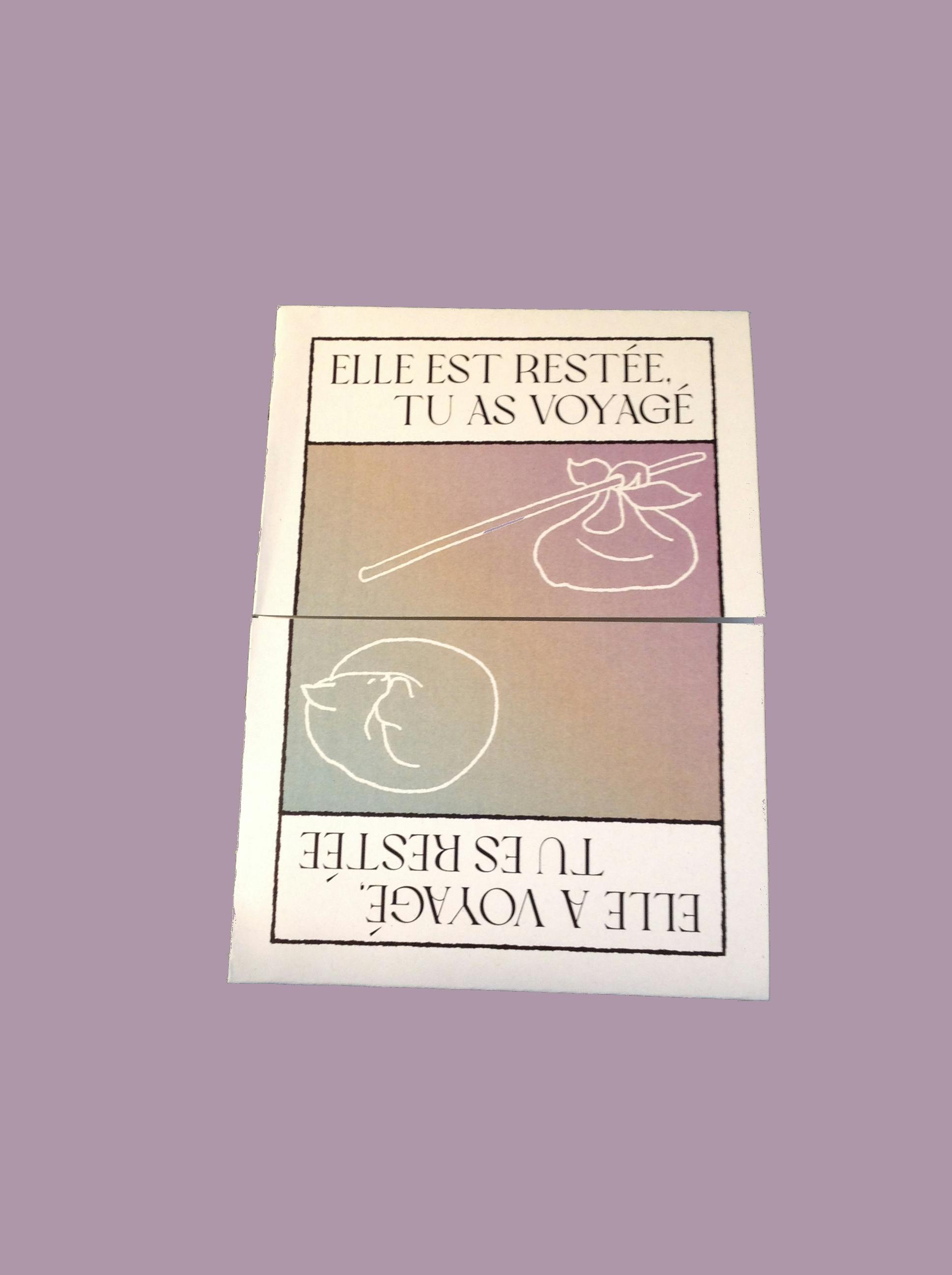 [FR] Exemplaire imprimé de Elle a voyagé / Elle est restée