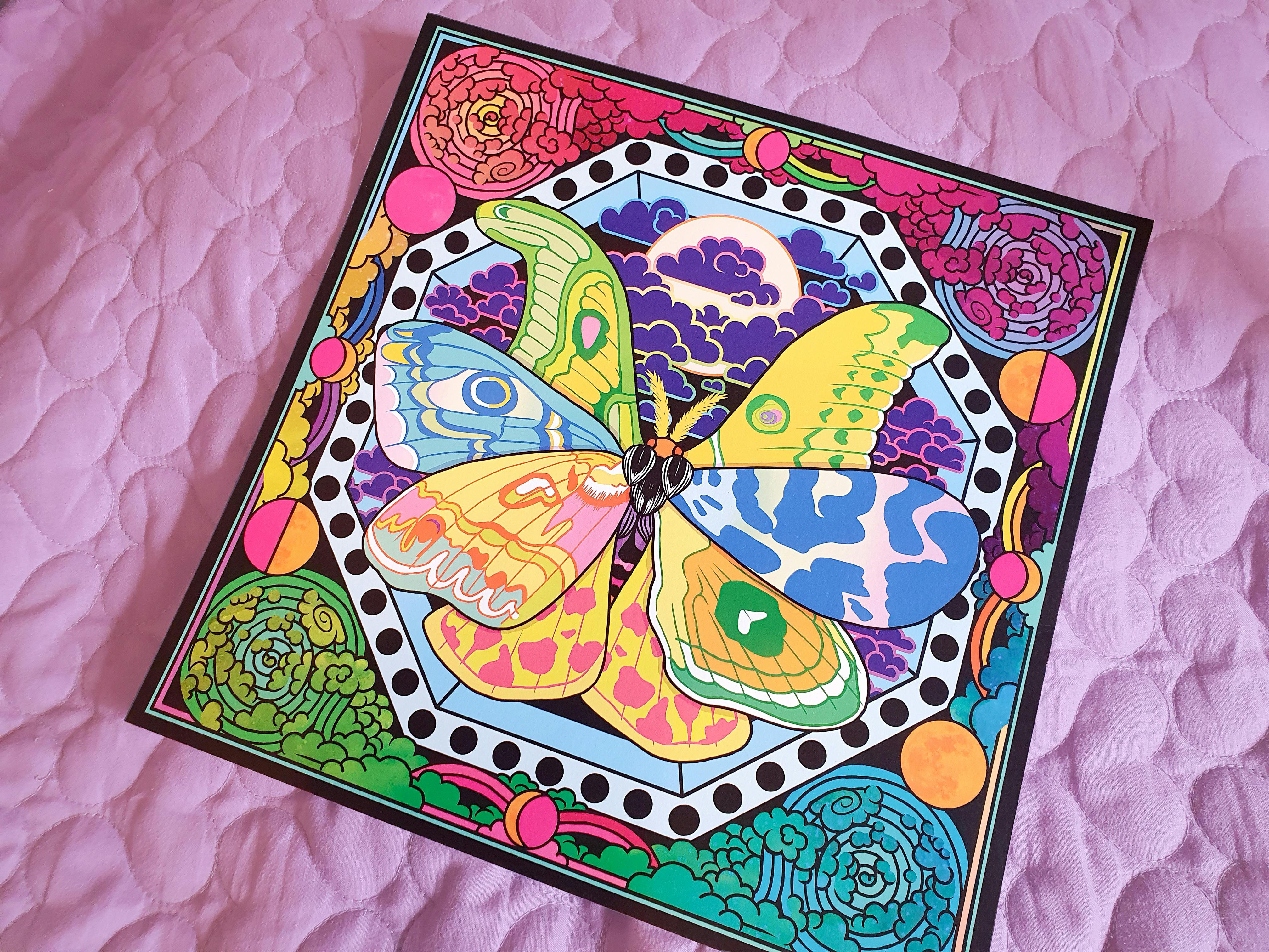 Multiwing moth print - 21cm