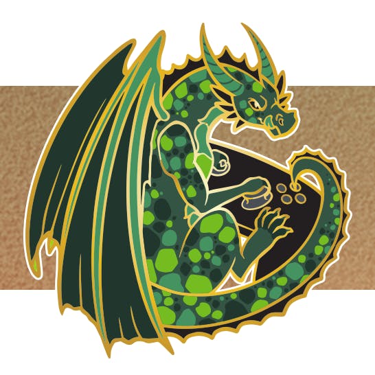 Green Game Hoarder Enamel Pin