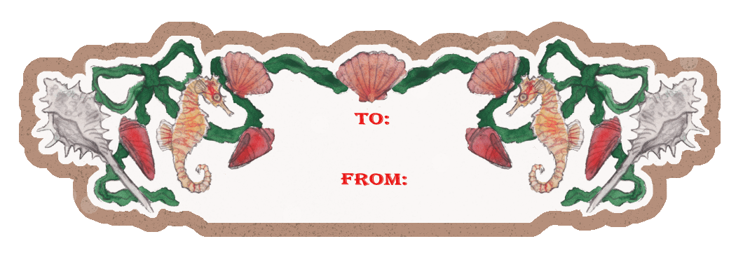 To-From Holiday giftwrap sticker