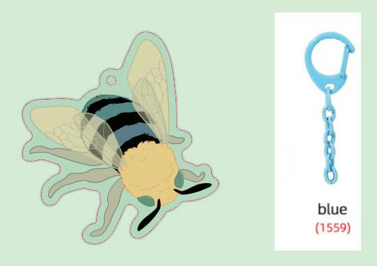 Holo Bee Keychain	